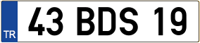 Trailer License Plate